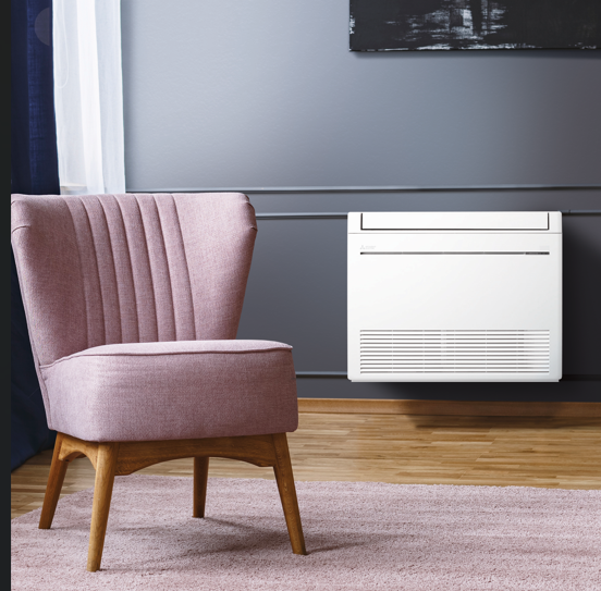 Pose d'une climatisation réversible Mitsubishi en console chaud / froid à Allauch